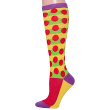 Load image into Gallery viewer, Green Polka Dot Knee High Socks

