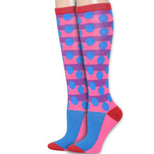 Load image into Gallery viewer, Pink Polka Dot Knee High Socks
