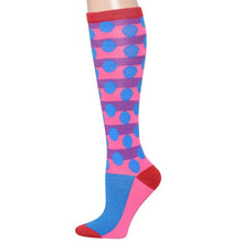 Load image into Gallery viewer, Pink Polka Dot Knee High Socks
