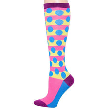 Load image into Gallery viewer, Yellow Polka Dot Knee High Socks
