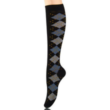 Load image into Gallery viewer, Socks Knee High Black Diamond for Women
