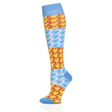 Load image into Gallery viewer, Socks Knee High Blue Checkered for Women
