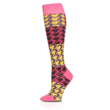 Load image into Gallery viewer, Socks Knee High Fuchsia Checkered for Women
