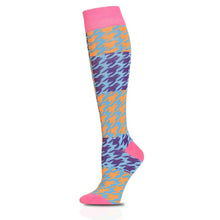 Load image into Gallery viewer, Socks Knee High Pink Checkered for Women
