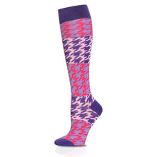 Load image into Gallery viewer, Socks Knee High Purple Checkered for Women
