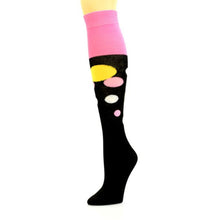 Load image into Gallery viewer, Socks Knee High Black Retro Bubble for Women
