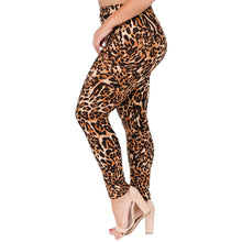Load image into Gallery viewer, Plus Size Leopard Leggings-Waist 33-39"
