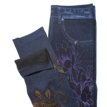 Load image into Gallery viewer, Women's Floral Print Fleece Jeggings
